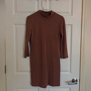Mauve knit dress Valentine’s Day